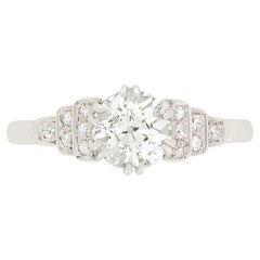 Art Deco 0.90ct Diamond Solitaire Engagement Ring, c.1920s