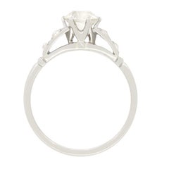 Art Deco 0.90ct Diamond Solitaire Ring, c.1920s