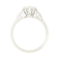 Art Deco 0.92ct Diamond Solitaire Ring, c.1920s