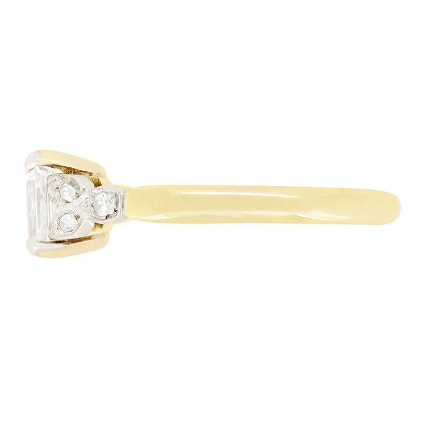 Art Deco 0,92 Karat Diamant Solitär-Ring, ca. 1920er Jahre (Art déco) im Angebot
