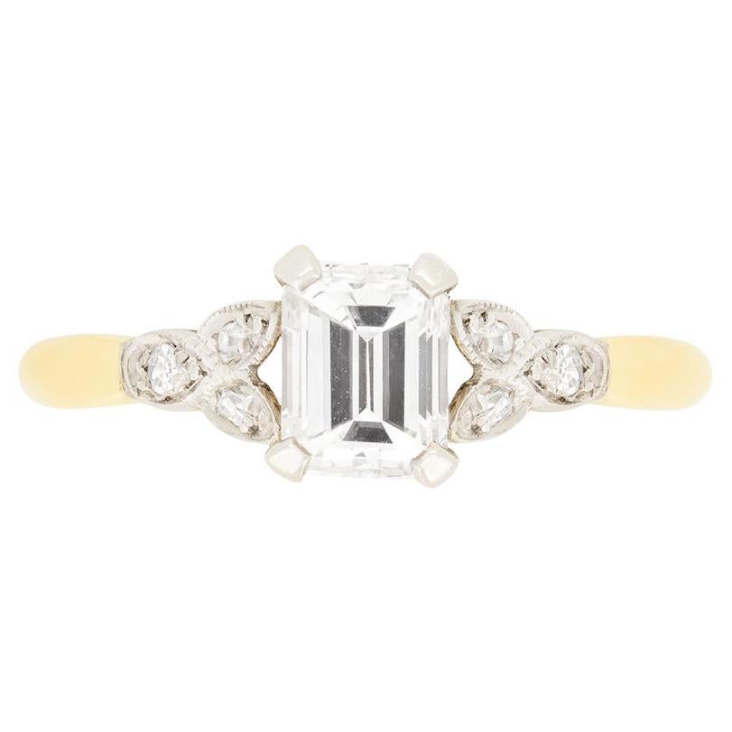 Art Deco 0.92ct Diamond Solitaire Ring, c.1920s