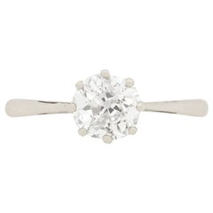 Art Deco 0.93 Carat Diamond Solitaire Engagement Ring, circa 1920s