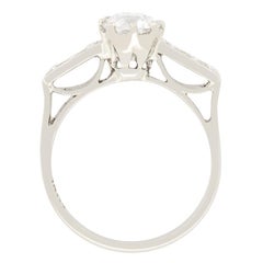 Art Deco 0.94ct Solitaire Diamond Ring, c.1920s