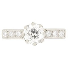 Antique Art Deco 0.94ct Solitaire Diamond Ring, c.1920s