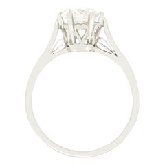 Art Deco 0.95ct Diamond Solitaire Ring, c.1920s