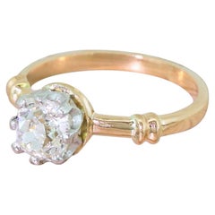 Art Deco 0.96 Carat Old Cut Diamond Engagement Ring