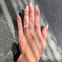 Art Deco 0.96 CTW Diamond Platinum Vintage Five Stone Engagement Ring
