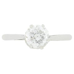 Art Deco 0.97ct Diamond Solitaire Ring, c.1920s
