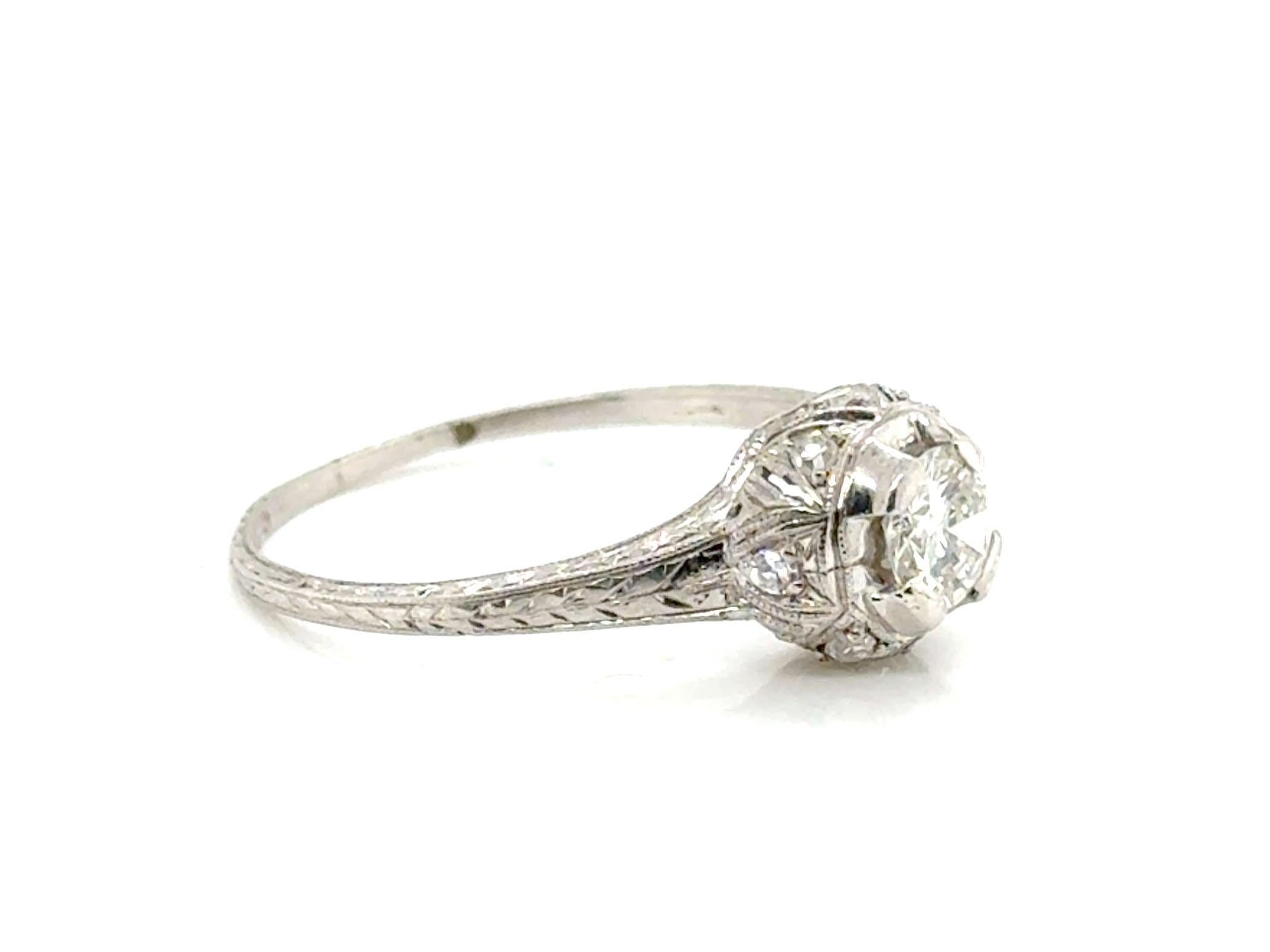 Genuine Original Antique from 1920's Art Deco GIA .50ct Diamond Platinum Vintage Engagement Ring by Maison Birks



Featuring a SPECTACULAR GIA Certified .38ct H/SI1 Round Brilliant Cut Natural Mined Diamond Center

Showcases Classic Geometric