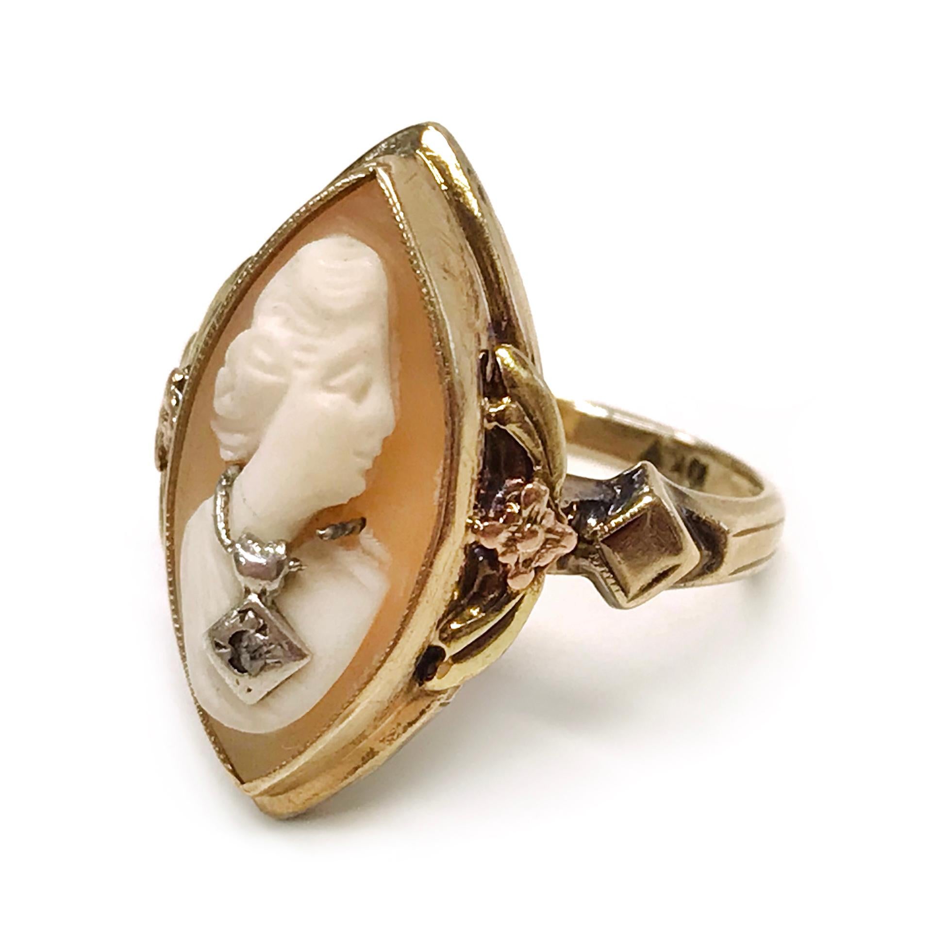 cameo engagement ring