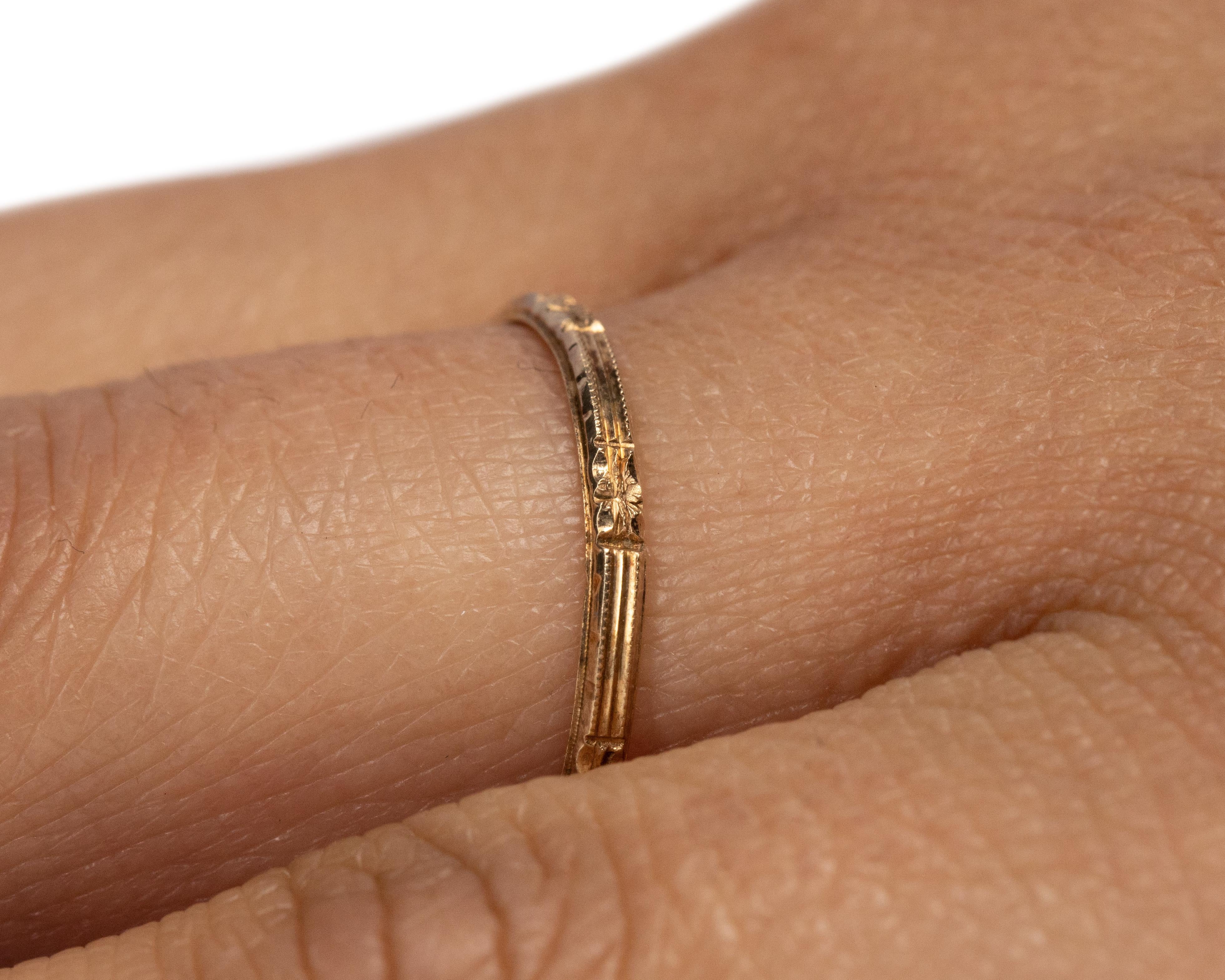 Women's Art Deco 10 Karat Yellow Gold Ring For Sale