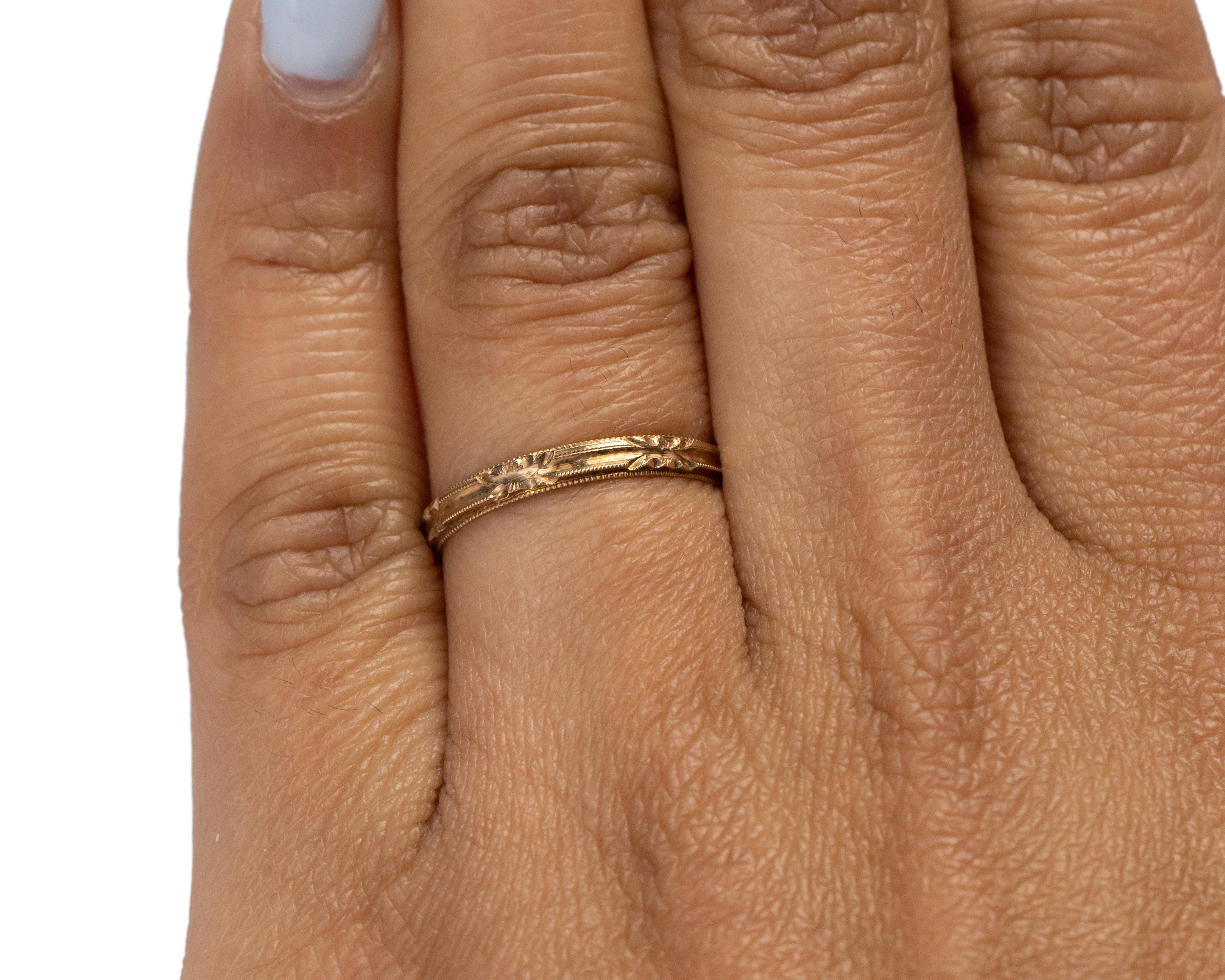 Women's Art Deco 10 Karat Yellow Gold Ring For Sale