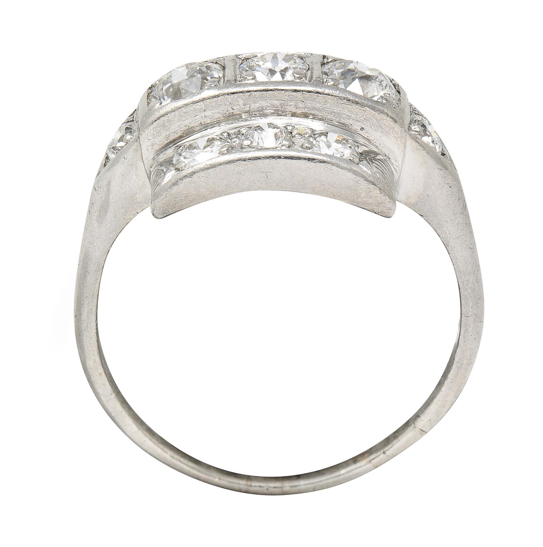 Art Deco 1.00 Carat Diamond Platinum Antique Dinner Ring 3