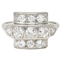 Art Deco 1.00 Carat Diamond Platinum Antique Dinner Ring