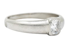 Art Deco 1.00 Carat Old Mine Diamond Platinum Men's Band Ring