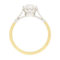 Art Deco 1.00 Carat Diamond Solitaire Engagement Ring, circa 1930s