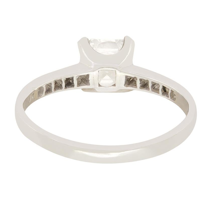 Taglio Asscher Anello solitario con diamante da 1,00 ct, Art Deco, anni '20 ca. in vendita