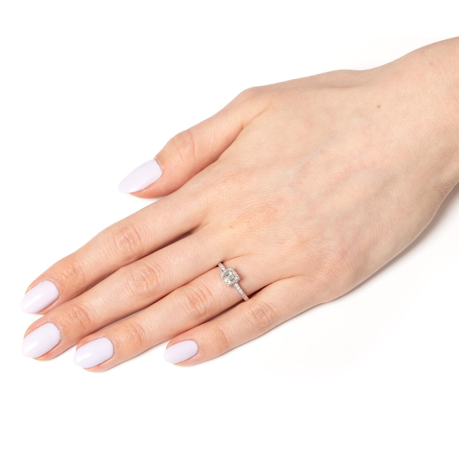 Anello solitario con diamante da 1,00 ct, Art Deco, anni '20 ca. In condizioni buone in vendita a London, GB