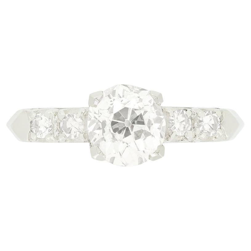 Anello solitario con diamante da 1,00 ct, Art Deco, anni '20 ca.