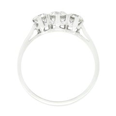 Art Deco 1.00ct Diamond Trilogy Ring, c.1920s