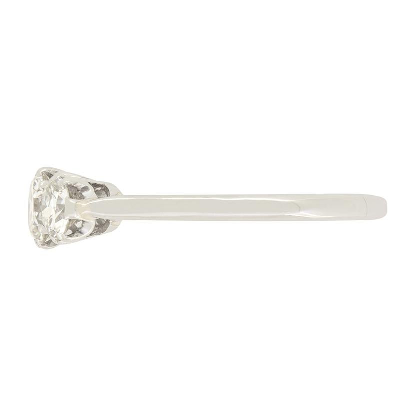 Art Deco 1.00ct Diamond Trilogy Ring, c.1920s In Good Condition In London, GB