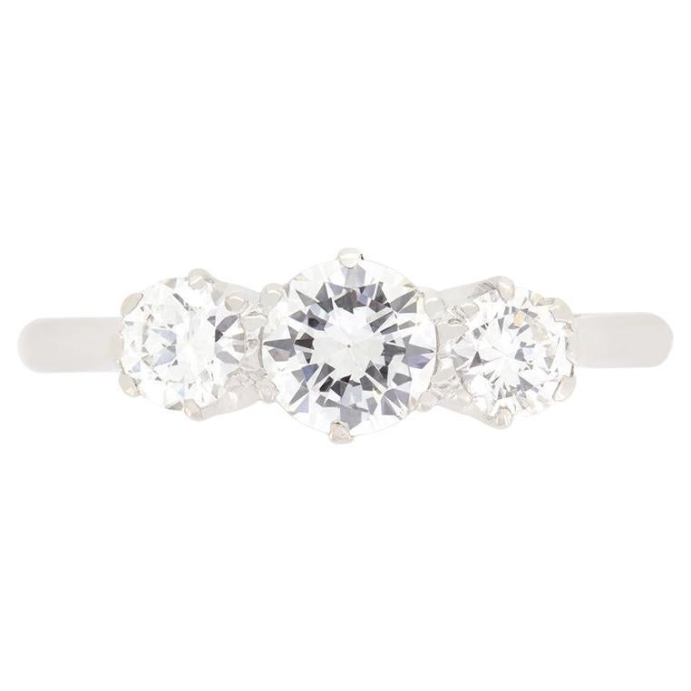 Art Deco 1.00ct Diamond Trilogy Ring, c.1930s