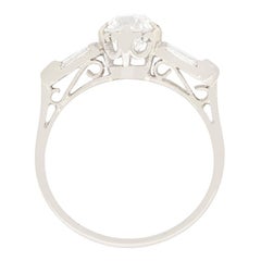 Art Deco 1.01 Carat Diamond Solitaire Engagement Ring, circa 1920s