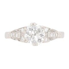 Antique Art Deco 1.01ct Diamond Solitaire Engagement Ring, c.1920s
