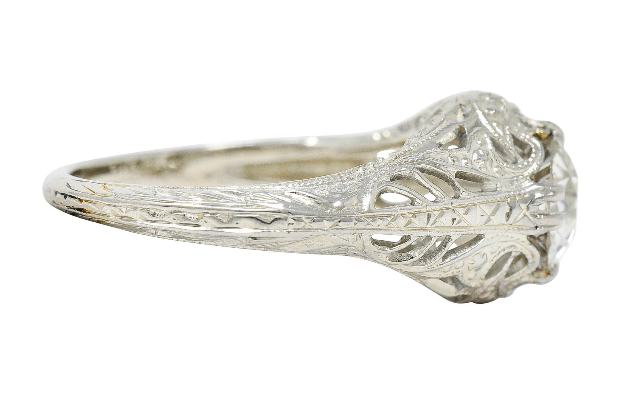 art deco right hand ring