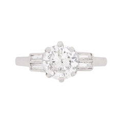 Art Deco 1.02 Carat Diamond Solitaire Engagement Ring, circa 1920s