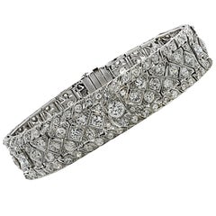 Art Deco 10.25 Carat Diamond Bracelet