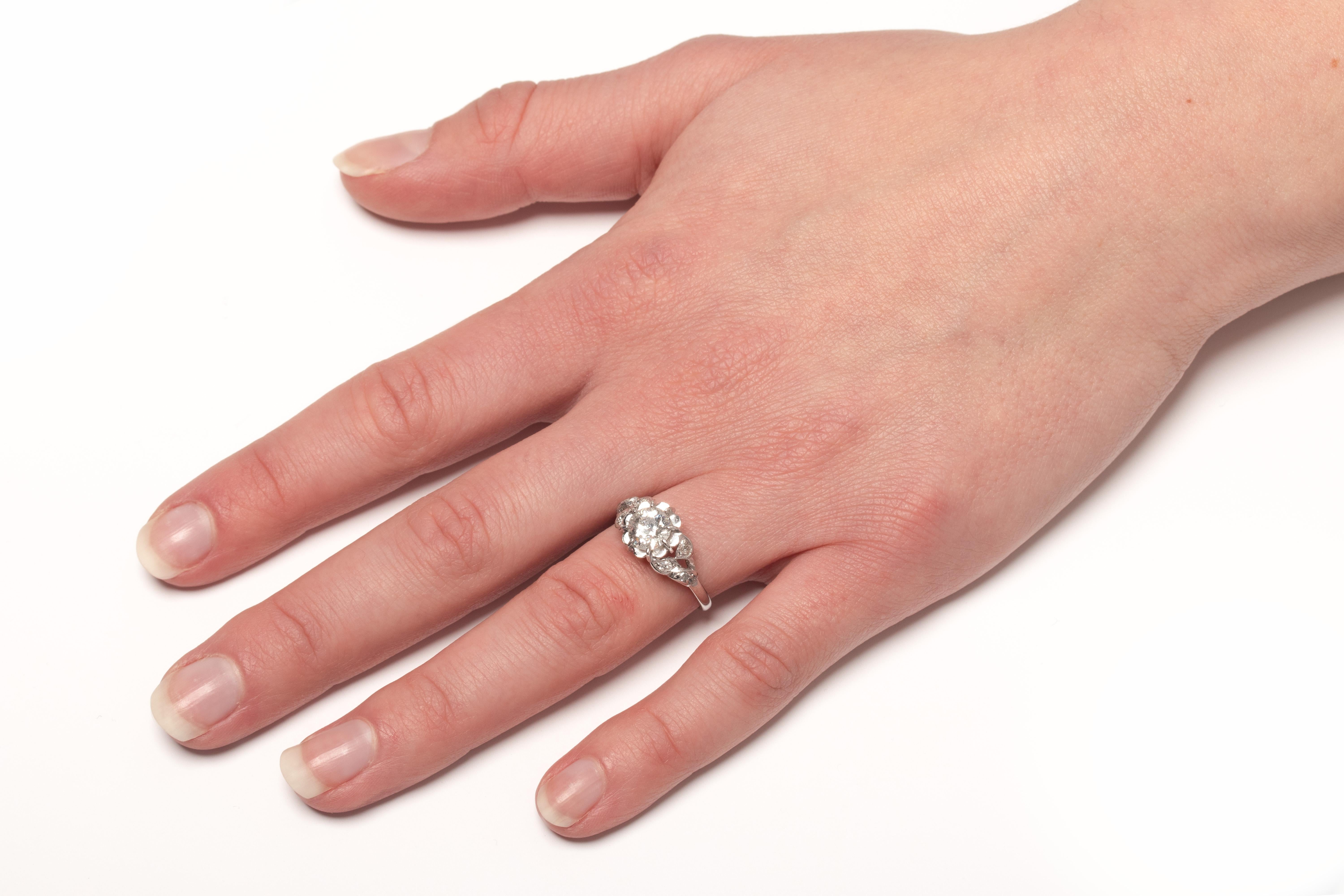 Art Deco 1,03 Karat Diamant Solitär Ring, circa 1920er Jahre für Damen oder Herren im Angebot