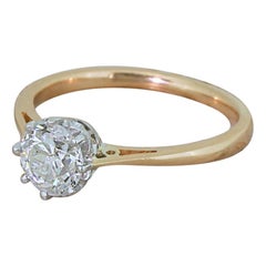 Art Deco 1.04 Carat Old Cut Diamond Engagement Ring