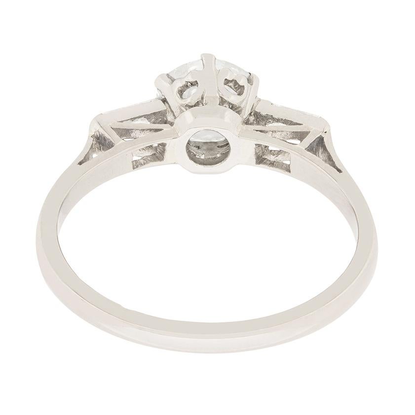 Old Mine Cut Art Deco 1.04 Carat Diamond Engagement Ring, circa 1920s For Sale