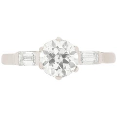 Art Deco 1.04 Carat Diamond Engagement Ring, circa 1920s