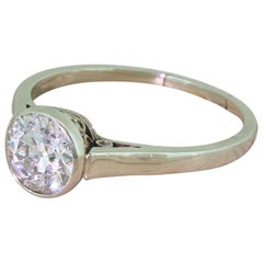 Art Deco 1.05 Carat Old Cut Diamond Engagement Ring