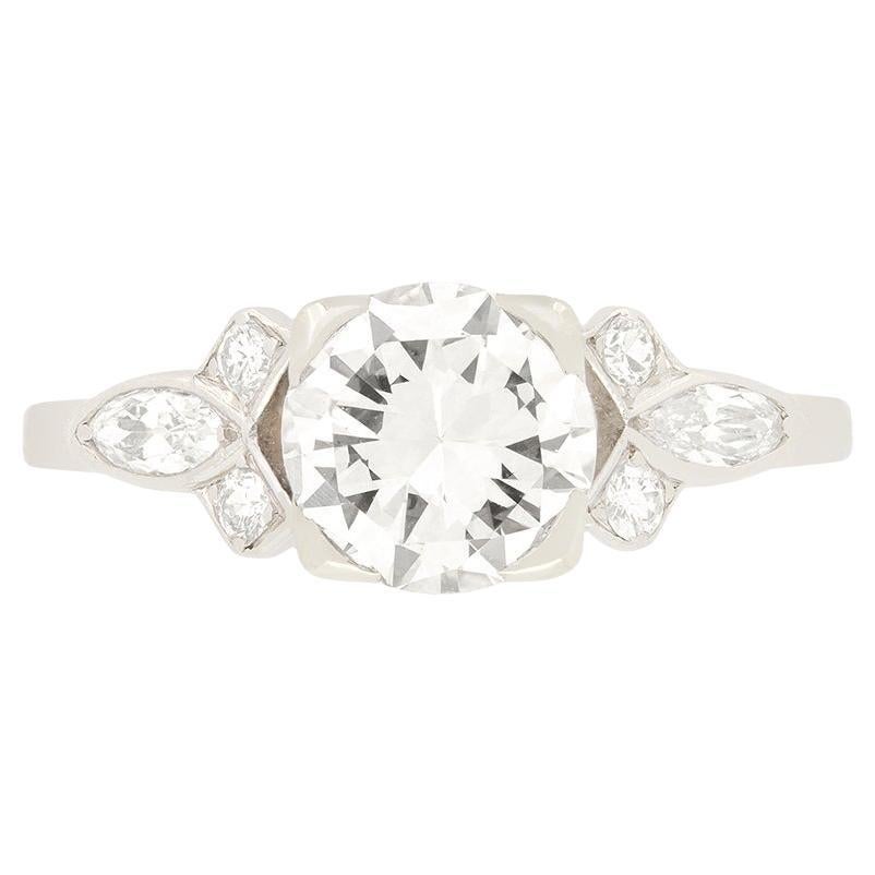 Art Deco 1.05ct Diamond Solitaire Ring, c.1930s For Sale