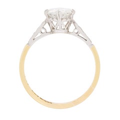 Art Deco 1.07 Carat Diamond Solitaire Engagement Ring, circa 1920s