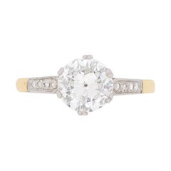 Antique Art Deco 1.07 Carat Diamond Solitaire Engagement Ring, circa 1920s