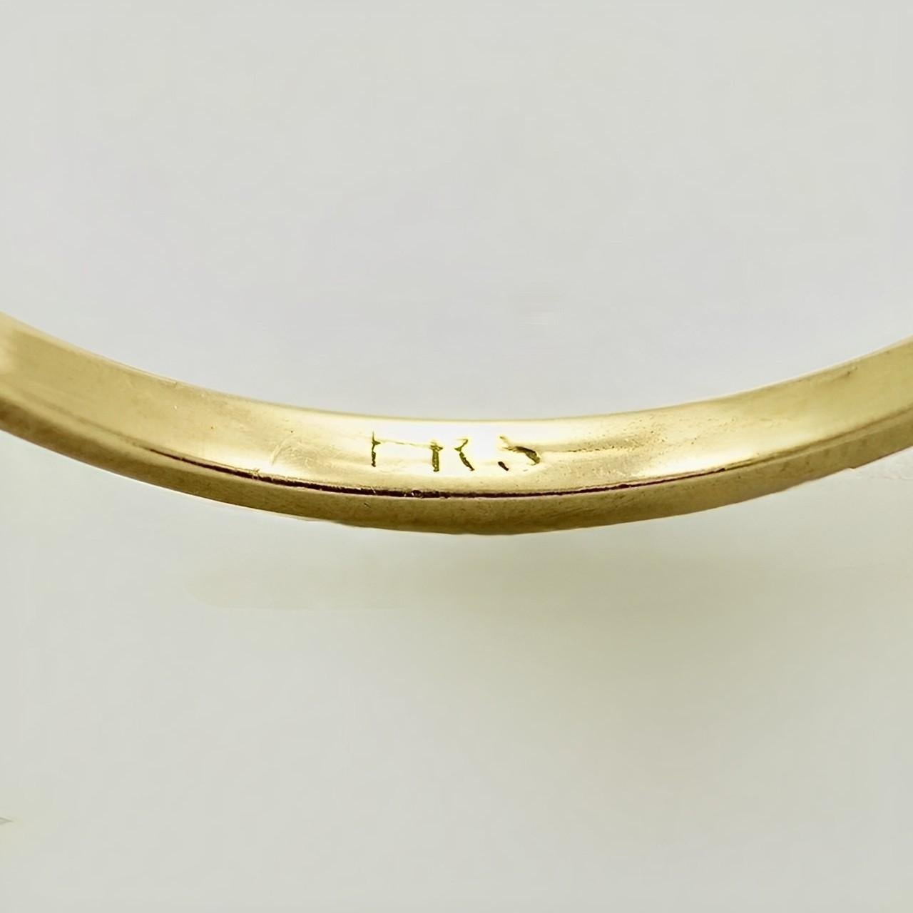 Art Deco Ring aus 10 Karat Gold mit Diamant und Rubin im Angebot 1