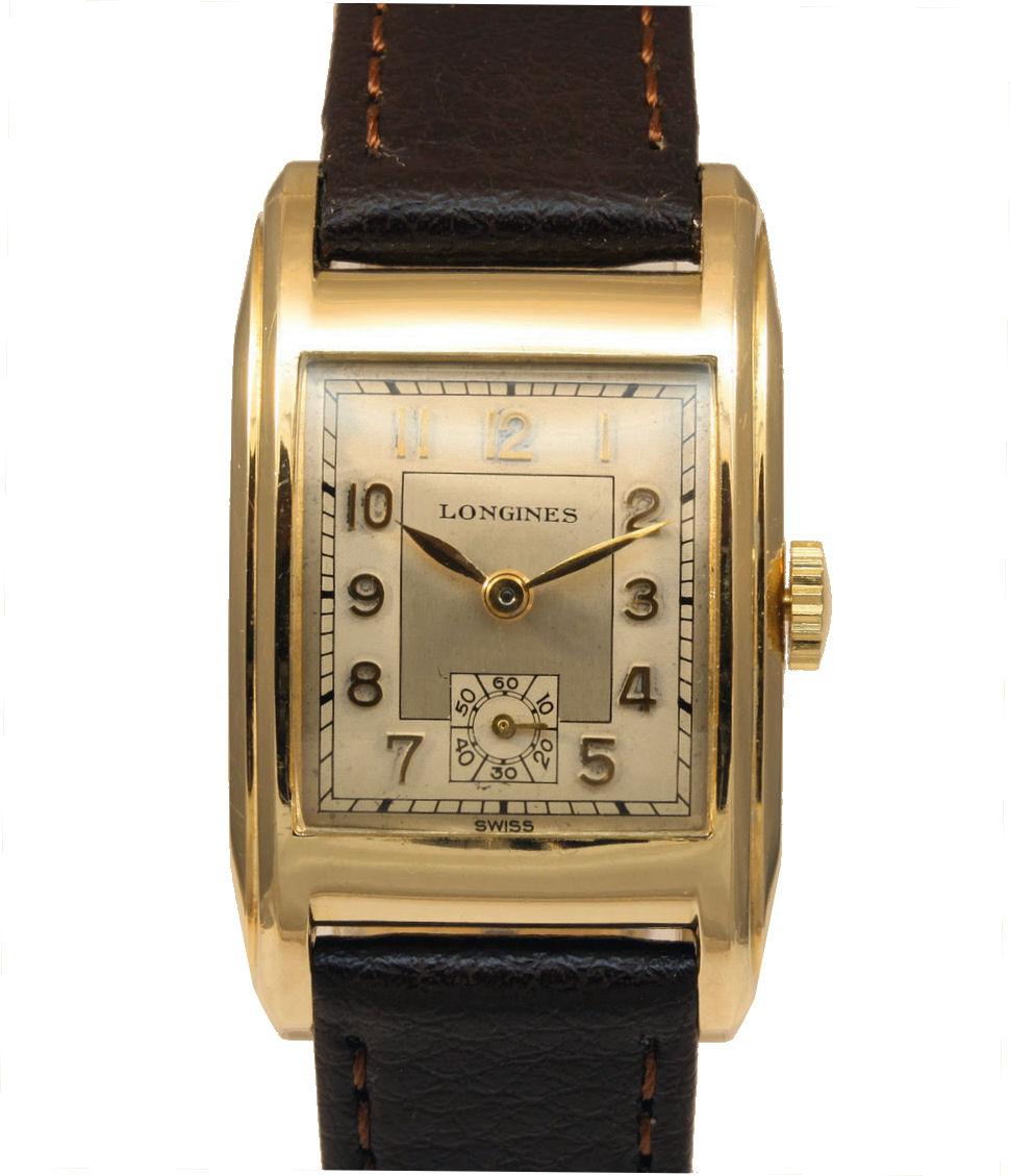 This watch is powered by a high-grade Swiss-made LONGINES 23M hand-wound mechanical movement with solid gold castings for many of its 17 jewels. It’s running strongly and keeping good time. Movement is a Longines 17 jewel 8L with serial number