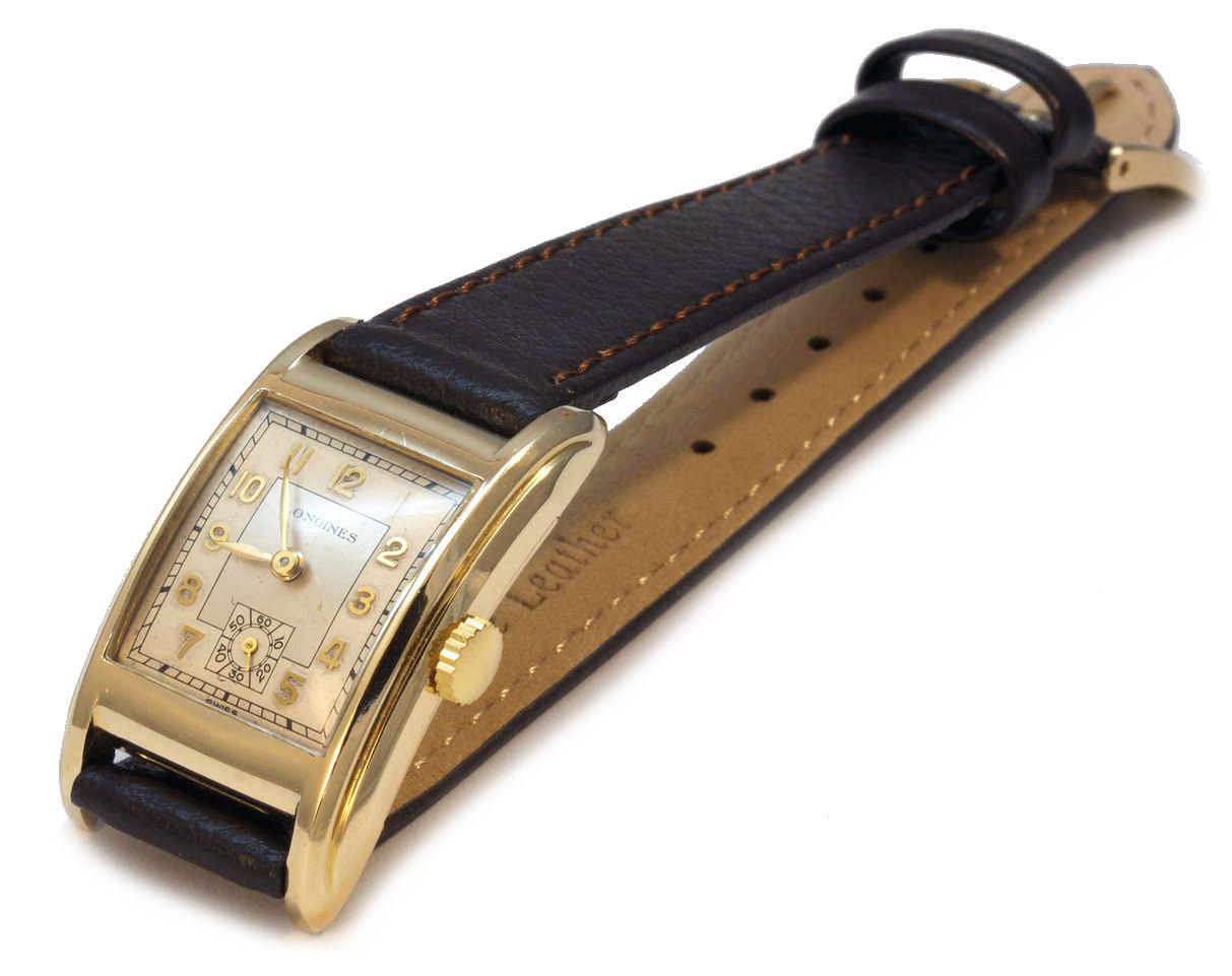 Men's Art Deco 10k Gold Filled Longines Gentleman’s Wrist Watch, Serviced, c1937