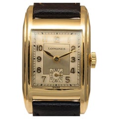 Reloj de pulsera Art Déco Longines de caballero, con baño de oro de 10 quilates, reparado, c1937