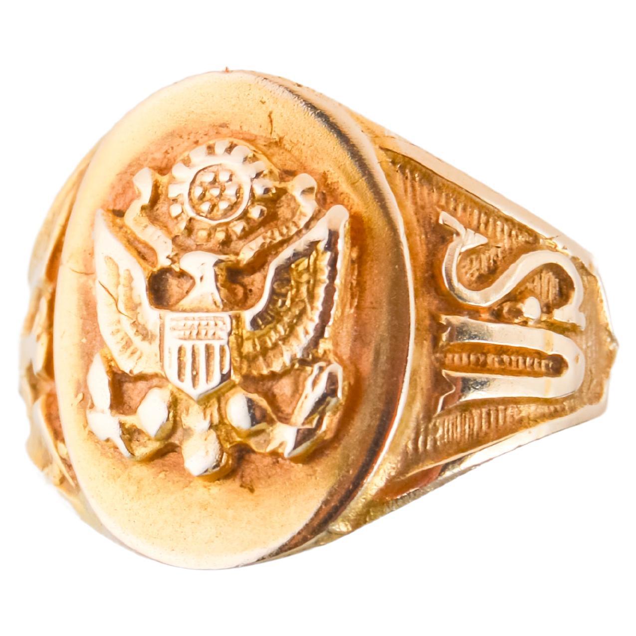 us army ring gold