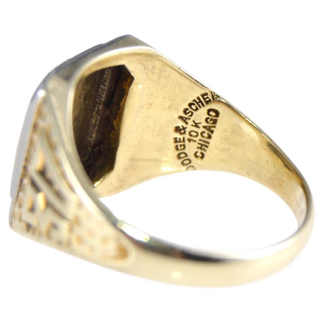 Art Deco 10Kt massiver mehrfarbiger Gold-Schulering von FHA Commercial aus dem Jahr 1930 für Damen oder Herren im Angebot