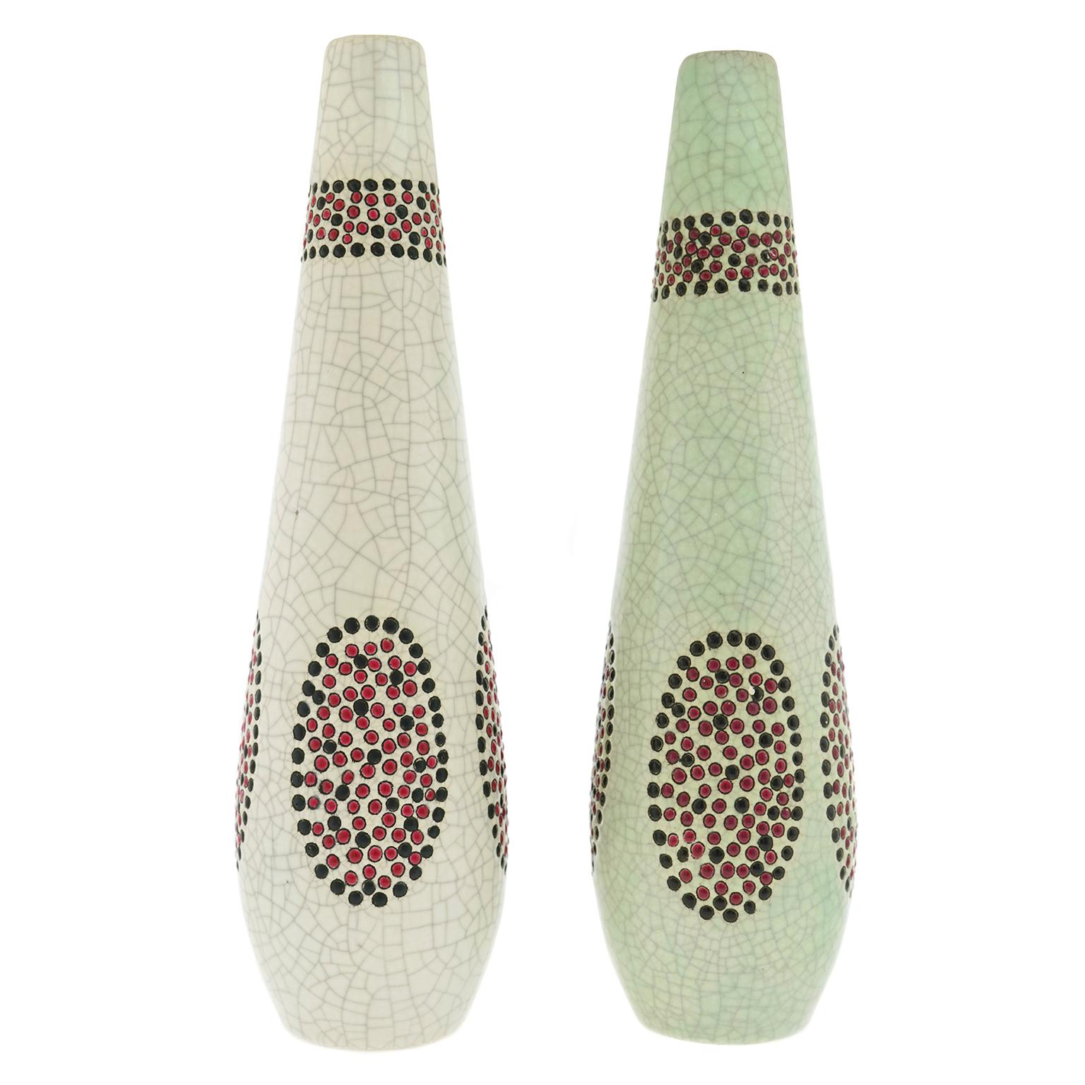 Vase im Art-déco-Stil von Longwy für Primavera, Frankreich im Angebot 2