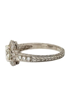 Art Deco 1.10 Carat Diamond Platinum Ring