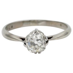 Art Deco 1.10 Carat Rare G VVS Old Mine Diamond Solitaire Ring
