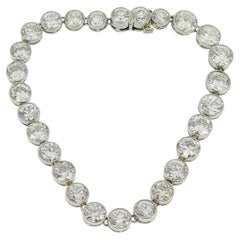 Bracelet ligne Art déco avec diamants taille ancienne de 11,00 carats