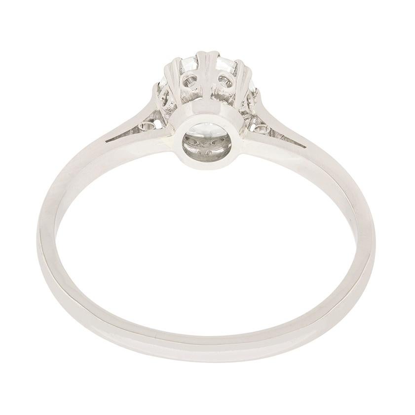 Old Mine Cut Art Deco 1.10 Carat Diamond Solitaire Engagement Ring, circa 1920s For Sale